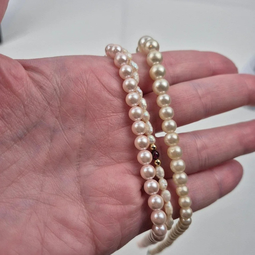 Vtg Pearl Jewelry Lot Necklace 16